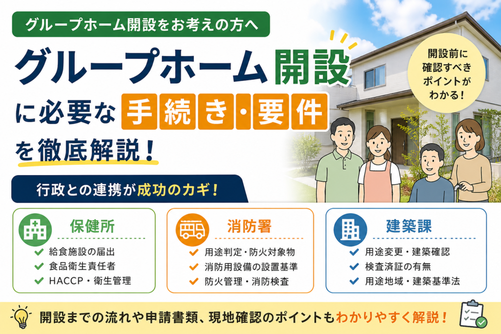 グループホーム開設に必要な手続きと要件
